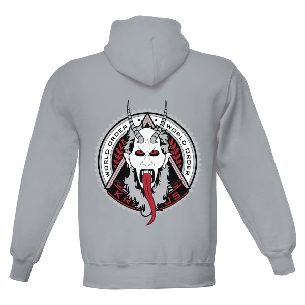 Pánská mikina s kapucí s potiskem  krampus