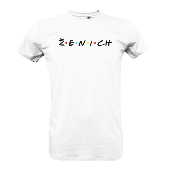 Tričko s potiskem Ženich ve stylu "Přátel"